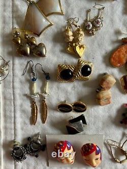 GREAT LOT of 150+ PAIRS VINTAGE/NOW EARRINGSWEARABLERESELLMANY STYLES/COLORS