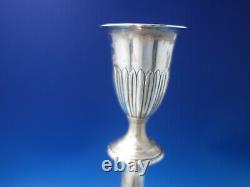 Gadroon by QR Sterling Silver Candlestick Pair 12 Tall Vintage #2538 (#6115)