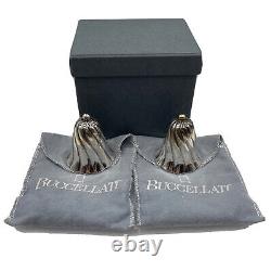 Gianmaria Buccellati Vintage Sterling Silver Pair Salt & Pepper Shakers Set #3