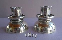Good Pair Vintage William Spratling Sterling Silver Candlesticks Taxco, Mexico