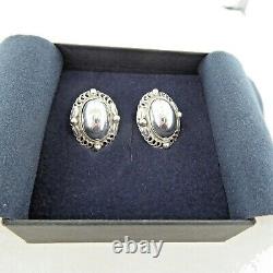 Good Vintage Sterling Silver Pair Of Heritage Earrings By Georg Jensen, 1995