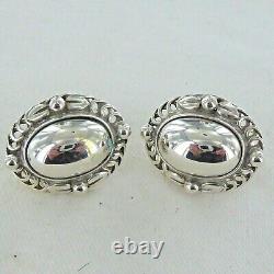 Good Vintage Sterling Silver Pair Of Heritage Earrings By Georg Jensen, 1995