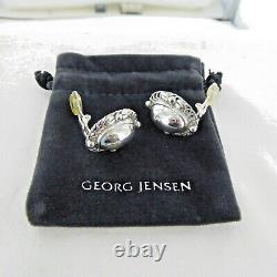 Good Vintage Sterling Silver Pair Of Heritage Earrings By Georg Jensen, 1995