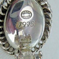 Good Vintage Sterling Silver Pair Of Heritage Earrings By Georg Jensen, 1995