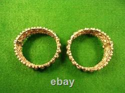 Gorgeous Old Vtg Antique Pair Of Sterling Silver Middle Eastern Tribal Bangles