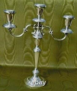 Gorgeous Pair of Flawless Vintage Gorham Sterling Strasbourg 3-Light Candelabras