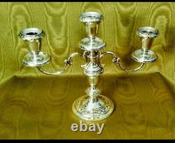 Gorgeous Pair of Flawless Vintage Gorham Sterling Strasbourg 3-Light Candelabras