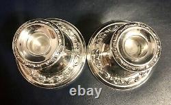 Gorgeous Vtg Pair Sterling Silver Gorham Strasbourg Candlestick Holders&Compote