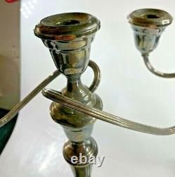 Gorham Pair Vintage SILVER PLATE Candle Sticks Candelabra