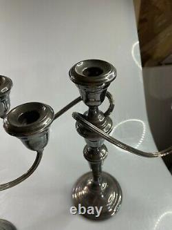 Gorham Pair Vintage SILVER PLATE Candle Sticks Candelabra