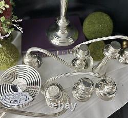 Gorham Silver Candelabras Vintage Sterling Silver Twisted Arm Candle Holders 2