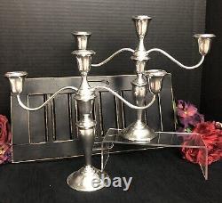 Gorham Sterling Candelabras 3 Arm Vintage Rare #815/1 a Pair small discount