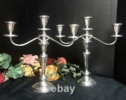 Gorham Sterling Candelabras Vintage #638 Twisted Convertible A Pair