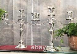 Gorham Sterling Candelabras Vintage #638 Twisted Convertible A Pair