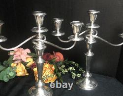 Gorham Sterling Candelabras Vintage #638 Twisted Convertible A Pair