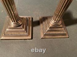 Great Pair of Vintage Gorham Corinthian Column Sterling Silver Candlesticks