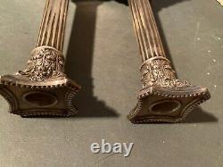 Great Pair of Vintage Gorham Corinthian Column Sterling Silver Candlesticks