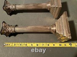 Great Pair of Vintage Gorham Corinthian Column Sterling Silver Candlesticks