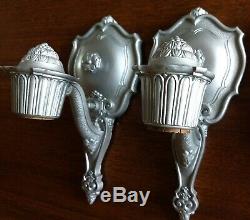 Great Pair of Vintage Riddle 1-Down Light Sconces Ready to Use (2pr available)