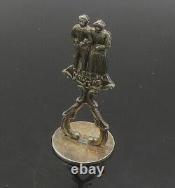 HOLLAND 925 Sterling Silver Vintage Old Couple Table Trinket Souvenir TR3164