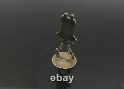 HOLLAND 925 Sterling Silver Vintage Old Couple Table Trinket Souvenir TR3164