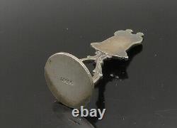 HOLLAND 925 Sterling Silver Vintage Old Couple Table Trinket Souvenir TR3164