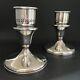 Hamilton Sterling Silver Candlesticks Holders 370 Weighted 825 Grams Pair Vtg