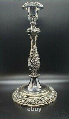 Heritage 1847 Rogers Bros Silver Plated Vintage Candle Stick Holder Pair #9416