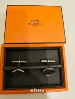 Hermes Silver Mens Cufflinks Vintage! Great Deal
