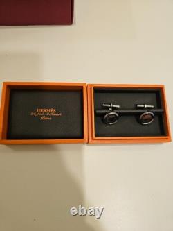 Hermes Silver Mens Cufflinks Vintage! Great Deal
