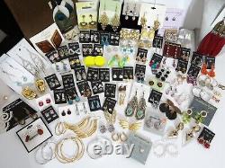 Huge Lot of Vintage To Now Earrings Pierced Clip-On Rhinestone Some Signed Monet
