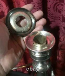 Impressive Pair Vintage Antique 22 Silver Plate 3 Light Candelabra Candlestick