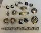 Jewelry Lot Vintage Siam Sterling Niello Enamel Bracelet Cufflink Earring Brooch
