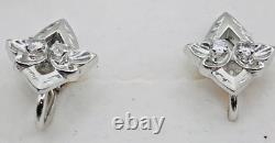 Lot 10 Pairs Vtg Sterling Silver Screw Back Earrings VanDell, Lang, Marvel etc