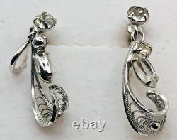 Lot 10 Pairs Vtg Sterling Silver Screw Back Earrings VanDell, Lang, Marvel etc