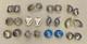Lot 12 Pair Vintage Siam Sterling Clip On Earrings Niello Enamel Dancer Goddess
