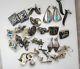 Lot Of 17 Pairs Of Vintage Sterling Silver Mexican Earrings Signed Gemstone