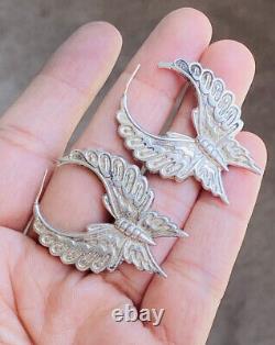 Lot Of 21 Pairs Vintage Sterling Silver 925 Dangle Hoop Stud Earrings Jewelry