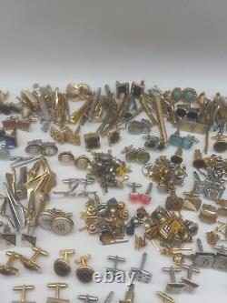 Lot Of 320 Pieces Of Men's Vintage Wearable Jewelry Signed And Unsigned