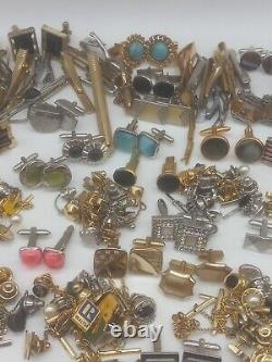 Lot Of 320 Pieces Of Men's Vintage Wearable Jewelry Signed And Unsigned