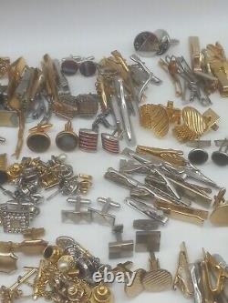 Lot Of 320 Pieces Of Men's Vintage Wearable Jewelry Signed And Unsigned
