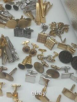 Lot Of 320 Pieces Of Men's Vintage Wearable Jewelry Signed And Unsigned