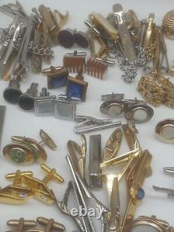 Lot Of 320 Pieces Of Men's Vintage Wearable Jewelry Signed And Unsigned