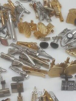 Lot Of 320 Pieces Of Men's Vintage Wearable Jewelry Signed And Unsigned