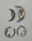 Lot Vtg Sterling Silver 925 Taxco Mexico Man In Moon Brooches Earrings Crescent