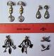 Lot Of Vintage All Mexico Silver 4 Pairs Of Earrings Modernist Laton Ruth Euc