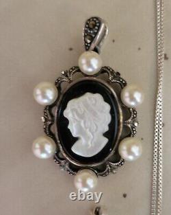 Lot of sterling silver marcasite jewelry vintage