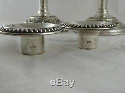 Lovely Pair Ornate Vintage Solid Sterling Silver Candlesticks W I Broadway 1976