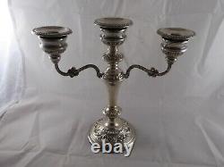 Lovely Pair Vintage Solid Sterling Silver Candelabra 1975 & 79 9 High