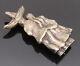Madelon 925 Silver Vintage Antique Carved Walking Couple Brooch Pin Bp10505